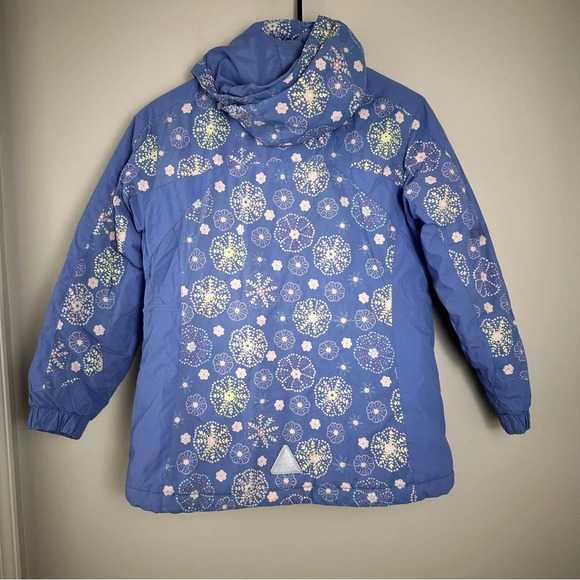 L.L. Bean Girls Medium 8-10 Coat Blue Hood Ski Full Zip Outdoor Warm - Picture 6 of 6